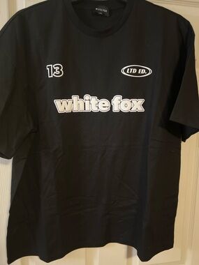 White Fox Oversized Graphic Tee LTD ED 13 Black Streetwear L XL
